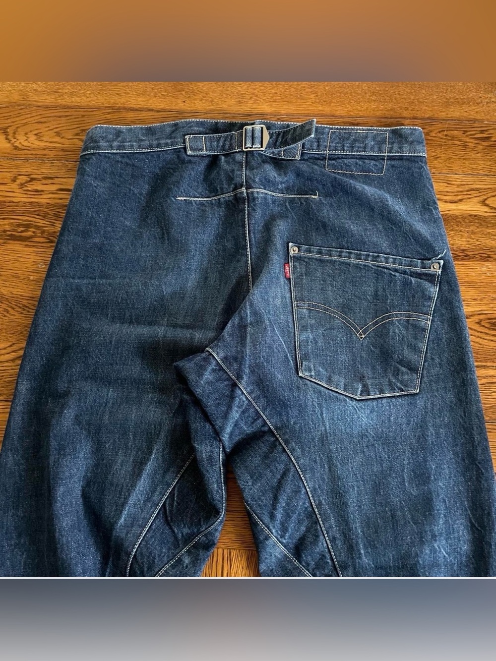 Rare Vintage Engineered Twist Seam LEVIS Jeans Cinch Back Waist